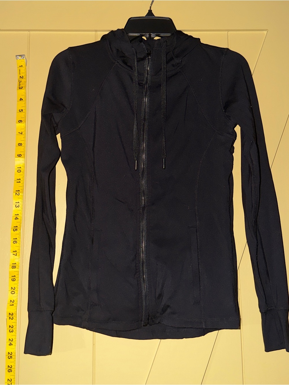 Member’s Mark Women’s XS Black Full Zip Hooded Jacket Nylon Spandex